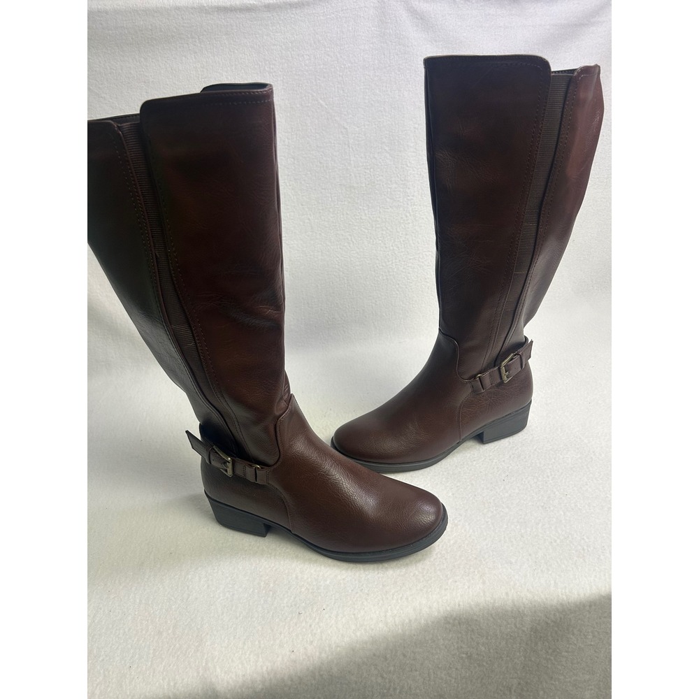 Classic Equestrian White Mountain Women 9M Brown Fiona Tall Riding Boots